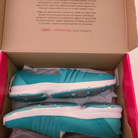 NEW in box Ryka Jamboree turquoise slip on shoes sz 10 - Picture 7 of 8